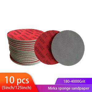5 인치 폼 건식 습식 스폰지 사포 디스크 몰려 들고 벨벳 180-4000 그릿 연마 도구 mirka 사포 연삭