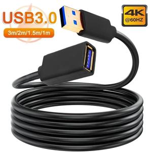 스마트 TV 용 USB3.0 연장 케이블 PS4 Xbox 3m 2m 연장 코드 와이어 초고속 데이터 동기화 USB 3.0 2.0 고속 전송 케이블