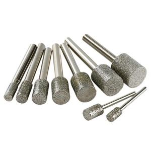 3mm-20mm 다이아몬드 버 그라인딩 다이아몬드 버 그라인딩 3/6mm 생크 그라인딩 헤드 Dremel 로터리 스톤 보석 조각 용