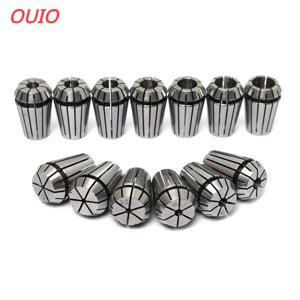 OUIO ER11 ER16 ER20 1/4MM 6.35MM 1/8MM 3.175MM 0.008 스프링 콜레트 CNC 조각 기계 선반 도구 용 고정밀 콜레트 세트
