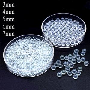 1000pcs DIA 3/4/5/6/7mm 실험실 Anti-boiling 투명 유리 구슬 학교 실험을위한 고정밀 소다 라임 유리 공