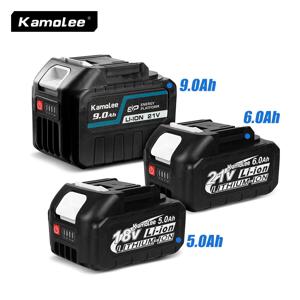 Kamolee 18V 5000mAh 리튬 이온 배터리 BL1860 핸드 드릴 배터리 전동 공구 지원 Kamolee 도구
