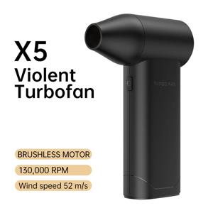 X5 터보 제트 팬 130000   RPM 전기 공기 송풍기 강력한 대형 바람 헤어 드라이어 고속 터보 휴대용 미니 송풍기 블랙/화이트
