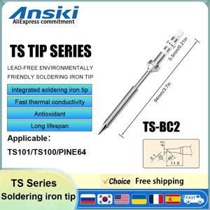 TS101 납땜 인두 팁 Pine64 Pinecil V2 TS100 납땜 인두 TS-BC2 ILS 교체 다양한 모델 용접 수리 도구