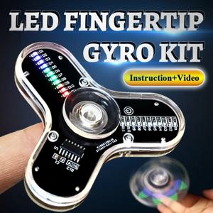 DIY 전자 탑 키트 LED 손가락 끝 자이로 제조 DIY 키트 재미 탑 용접 전자 부품 회로 기판 키트