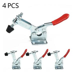 4PCS GH-201B 퀵 릴리스 토글 클램프 100kg 수평 클램프 잠금 레버 패스너 핸드 툴 목공 고정 클립 도구
