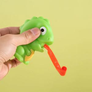 어린이 크리 에이 티브 감압 Fidget 장난감 핀치 개구리 공룡 혀를 밖으로 고정 스트레스 장난감 어린이를위한 크리스마스 선물 완화
