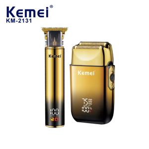 전문 머리 가위 이발사 기계 세트 Km-2131 이발사 전기 면도기 이발사 기계 헤어 트리머 클리퍼 세트 선물 상자
