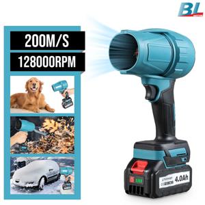 1500W 전기 무선 공기 송풍기 제트 터보 송풍기 팬 200 메터/초 공기 총 폭력적인 자동차 건조기 Makita 배터리 용 먼지 불고 도구