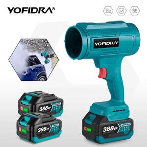 YOFIDRA 전기 송풍기 터보 제트 팬 폭력적인 공기 총 휴대용 눈 자동차 건조기 잎 먼지 부는 도구 21V 18V 배터리 핀