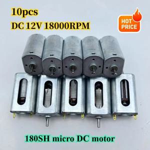 10PCS 마이크로 DC 12V 모터 180 모터 카본 브러쉬 전기 18000RPM 고속 DC 모터