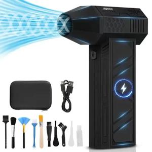 X3Max 전기 공기 먼지떨이, 미니 터보 제트 팬, 휴대용 브러시리스 모터180,000RPM, PC 및 키보드 청소, 자동차 및 가정용, Blowe