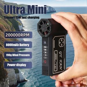 200000 RPM 폭력적인 송풍기 브러시리스 모터 미니 터보 제트 팬 야외 휴대용 바베큐 강력한 전기 송풍기 자동차 키보드 청소