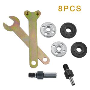 8pcs 6mm + 10mm 스패너 연결로드 드릴 연마 도구 앵글 그라인더 맨드릴 어댑터 디스크 핸드 드릴-앵글 그라인더 액세스