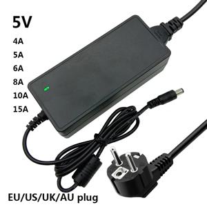 5V 15A 4A 5A 8A 10A 12A 6A AC 100-240V DC 5 V 범용 전원 어댑터 공급 장치 5V15A 5V12A 5V10A 스위칭 5Volt 어댑터 5.5x2.5mm