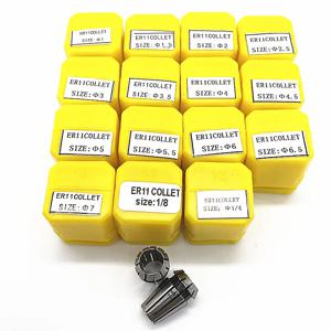 1PCS ER11 스프링 콜릿 1 2 3 4 5 6 7 8 1/8 1/4mm CNC 조각 기계 및 밀링 용 고정밀 척 키트