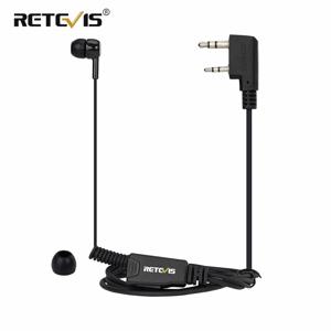 RETEVIS 모토로라용 워키토키 이어폰, 인이어 버드 이어피스 코일 케이블 PTT 마이크, Quansheng UV K5 Baofeng UV5R 용 EEK022