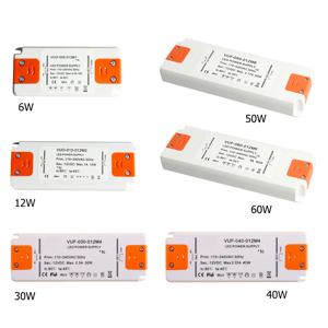 6W 12W 15W 20W 30W 50W 60W 울트라 얇은 LED 드라이버 110V 220V DC12V 24V 전원 공급 장치 LED 스트립 램프에 대 한 LED 변압기 어댑터