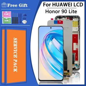 Huawei Honor 90 Lite 디스플레이 터치 스크린 패널 디지타이저 Honor90 Lite CRT-NX1 LCD 프레임 용 6.7 