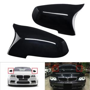 탄소 섬유 룩 블랙 자동차 백미러 사이드 미러 커버 캡 BMW 5 6 7 시리즈 F10 F11 F18 F07 F12 F13 F06 F01 F02 LCI