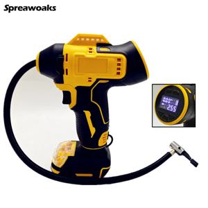 DeWALT 20V 배터리 타이어 팽창기 자동 공기 압축기 자동차 타이어 용 디지털 압력 게이지가있는 무선 전기 펌프
