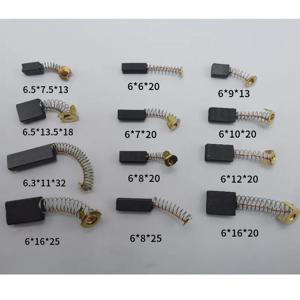 10pcs 전동 공구 카본 브러쉬 전기 해머 앵글 그라인더 흑연 브러시 교체 30 개 이상의 크기