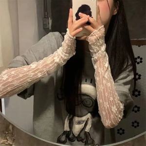 레이스 선 스크린 슬리브 여름 얇은 자외선 차단 아이스 슬리브 패션 운전 및 승마 아이스 실크 팔 커버 C018