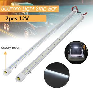 1/2/4pcs 50CM 12V 36 LED 자동차 인테리어 라이트 바 RV 캠핑카 보트 밴 트럭 트럭 캐러밴에 대 한 스위치와 밝은 흰색 빛 튜브