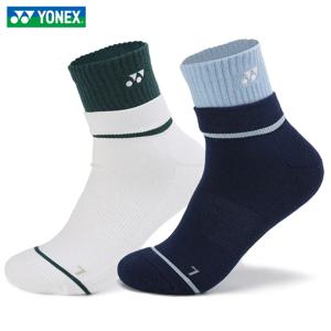 YONEX 새로운 전문 배드민턴 양말 내구성이 두꺼운 바닥 미끄럼 방지 통기성 수건 양말 남성과 여성의 중간 튜브