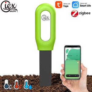 WiFi & Zigbee 용 용량성 토양 수분 센서, 식물 수분 측정기 온도 측정기, TUYA와 호환 가능