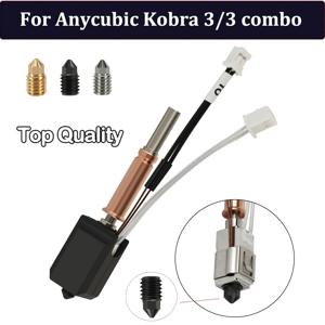 Anycubic Kobra 3 용 업그레이드 된 핫 엔드 키트 Bi metal Heatbreak 핫 엔드 Anycubic Kobra 3 콤보 용 24V 60W 서미스터 가열 튜브