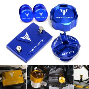 YAMAHA MT07 MT-07 MT 07 FZ07 2015-2021 2022 2023 2024 전면 후면 브레이크 유체 저장소 커버 오일 필러 캡 타이어 밸브 캡