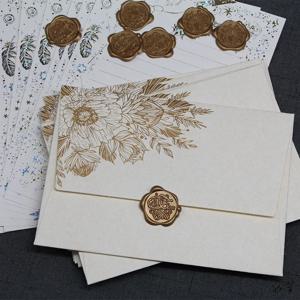 5pcs 빈티지 브론 징 봉투 유럽 DIY 웨딩 파티 초대장 카드 커버 한국어 편지지 편지 패드 봉투 사무실