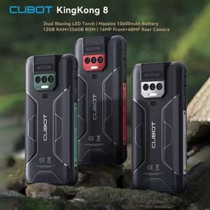 Cubot KingKong 8 스마트폰(6+6GB) RAM+256GB ROM 10600mAh 배터리 듀얼 LED 토치 48MP 후면 카메라 NFC 지문 인식 휴대폰