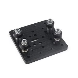 Openbuilds 검정색 알루마이트 알루미늄 C-빔 갠트리 플레이트 세트(C-빔 CNC 기계 3D 프린터 부품용 V-슬롯 미니 V 휠 키트 포함)