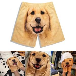 패션 재미 있은 애완 동물 강아지 반바지 캐주얼 3D 인쇄 남자 반바지 여름 귀여운 귀여운 동물 반바지 산책 홈 잠옷