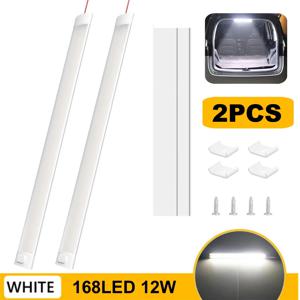 2PCS 168LED RV 천장 트렁크 조명 12v/24v 캠핑카 캠핑카 캐러밴 인테리어 독서 램프 라이트 바 캠핑 LED 캐러밴 라이트