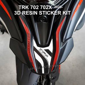 Benelli TRK 702 TRK 702X 2023-용 3D 젤 에폭시 스티커 키트 오토바이 프런트 엔드 보호 스티커