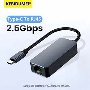 PC 노트북용 기가비트 이더넷 컨버터 랜 허브, 2500Mbps USB 3.0, C타입-RJ45 네트워크 카드, 2.5G 어댑터, 윈도우 8.1, 10/11