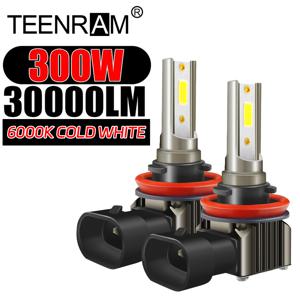 300W LED 헤드라이트 전구 30000LM H1 H4 H7 H11 9005 HB3 9006 HB4 9012 HIR2 자동 조명 12V 안개 램프 6000K 터보 자동차 헤드램프
