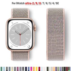 Apple Watch 밴드 용 나일론 스포츠 루프 스트랩 44mm 42/40mm 45mm 38/41mm 프라이드 팔찌 iwatch Ultra2 49mm 시리즈 9 8 se 7 6 5 4 3