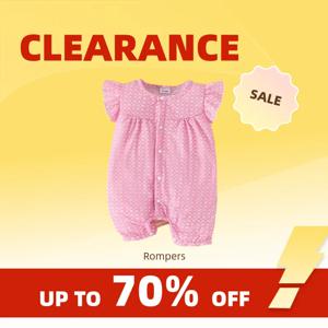 Clearance_Summer 신생아 베이비 캐주얼 귀여운 편안한 통기성 핑크 민소매 플라잉 슬리브 반바지 점프 슈트 Simple Fashion So