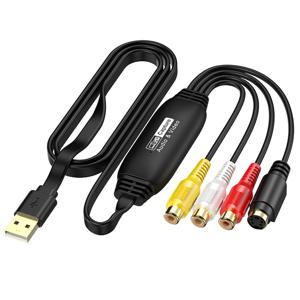 USB 비디오 캡처 카드 VHS TV DVD VCR 오디오 캡처 어댑터 카드 Mac PC 용 USB 비디오 변환기에 RCA