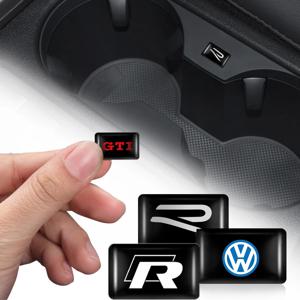 폭스바겐 VW R 골프 4 5 6 7 제타 폴로 캐디 GTI 보라 MK7 딱정벌레용 3D 에폭시 스타일링 자동차 배지 장식 스티커, 10 개, 20 개
