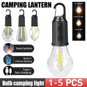 LED 캠핑 라이트 Type-C USB 충전식 방수 400mAh 100LM 텐트 라이트 후크 3가지 모드 야외 조명