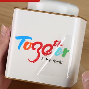 사용자 정의 색상 전송 3D 스티커 DTF UV 데칼 브랜드 회사 로고 비닐 크리스탈 라벨 홀로그램 자체 접착 방수 구호