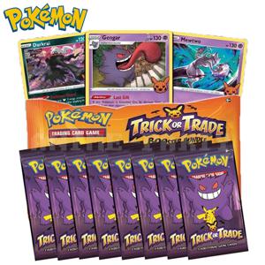 오리지널 포켓몬 카드 할로윈 트릭 또는 트레이드 부스터 번들 Gengar 포켓몬 TCG 한정 컬렉션 카드 어린이 파티 보드 게임