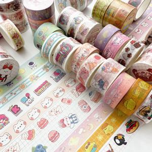 3 개/대 Kawaii 동물 얼굴 만화 Washi 테이프 세트 마스킹 테이프 Scrapbooking Diy 저널 편지지 학교 용품 선물