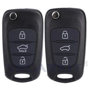 교체 원격 자동차 키 쉘 3 BT 플립 접이식 키 케이스 기아 K2 K5 리오 3 Picanto Ceed Cerato Sportage For Hyundai