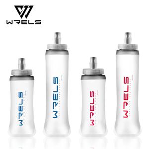 WRELS 물병 접이식 소프트 플라스크 스포츠 물병 워터 가방 접이식 러닝 캠핑 하이킹 휴대용 라이트 BPA 무료